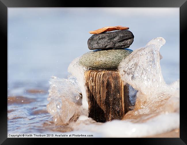 Stone Splash Framed Print by Keith Thorburn EFIAP/b