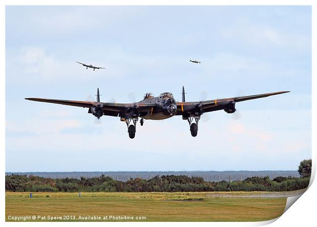 Lancaster - Home Safe Print by Pat Speirs