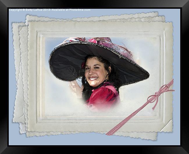 The Hat Framed Print by Betty LaRue