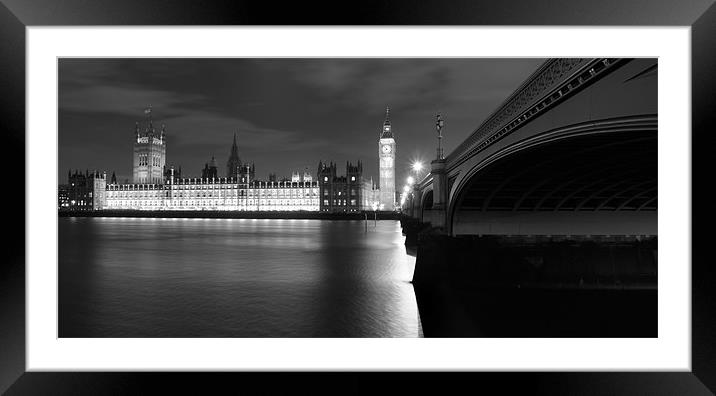 Parliament Panorama Framed Mounted Print by Matthew Train