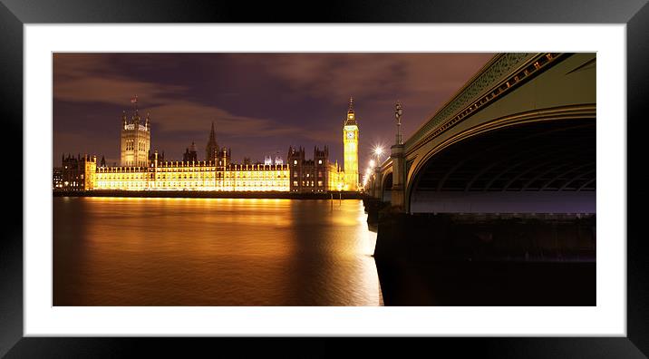 Parliament Panorama II Framed Mounted Print by Matthew Train