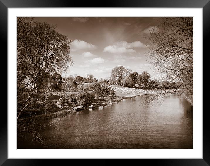 Kennet and Avon Canal, Kintbury, Berkshire, Englan Framed Mounted Print by Mark Llewellyn