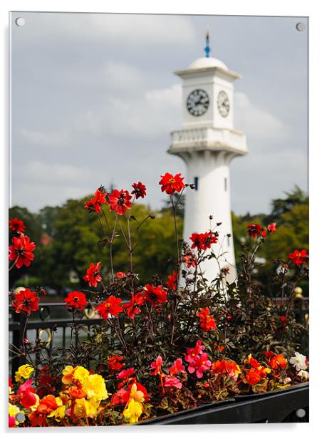 Roath Park Lighthouse, Cardiff, Wales, UK Acrylic by Mark Llewellyn