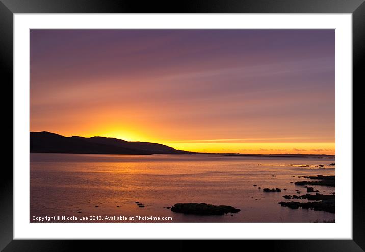 Sunset in Dungloe Framed Mounted Print by Nicola Lee