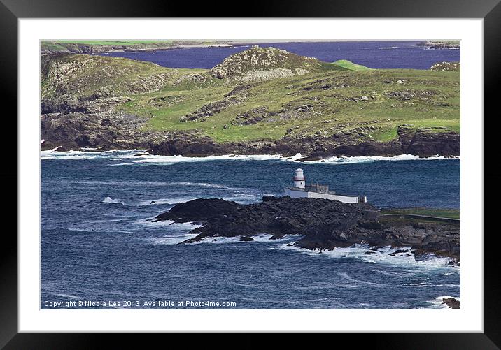 Cromwell Point Lighthouse Framed Mounted Print by Nicola Lee