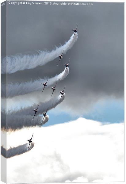 Red Arrows Canvas Print by Fay Vincent