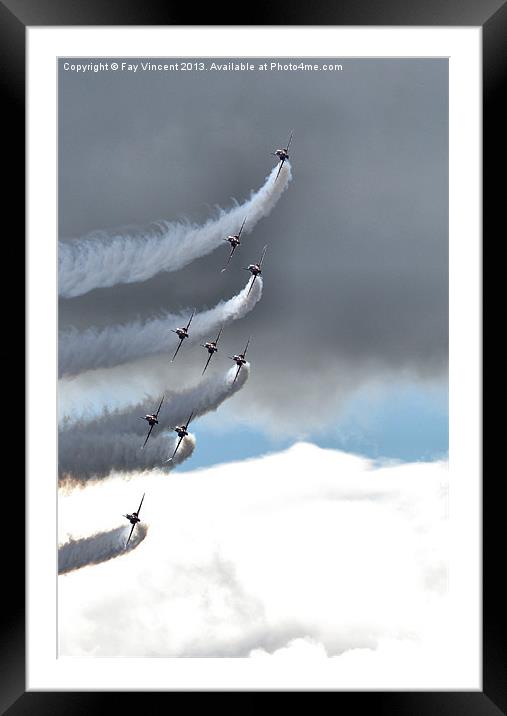 Red Arrows Framed Mounted Print by Fay Vincent
