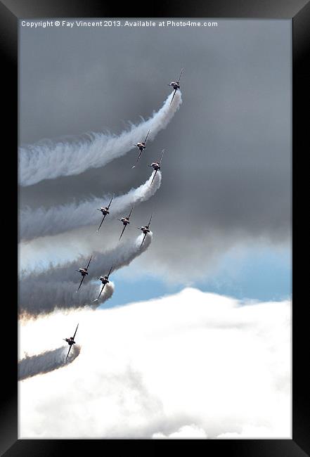 Red Arrows Framed Print by Fay Vincent