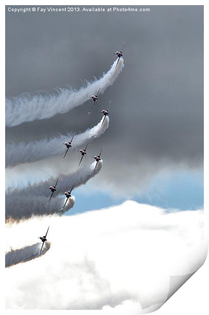Red Arrows Print by Fay Vincent
