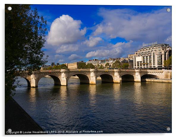 Pont Neuf over the Seine River, Paris Acrylic by Louise Heusinkveld