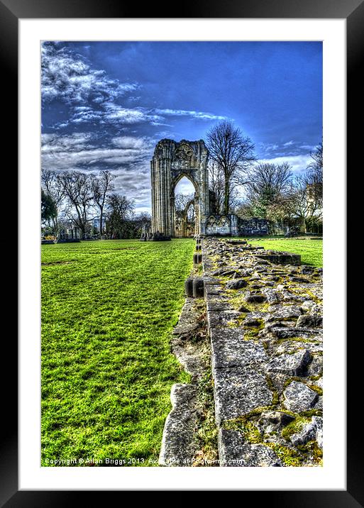 St Marys Abbey York Framed Mounted Print by Allan Briggs