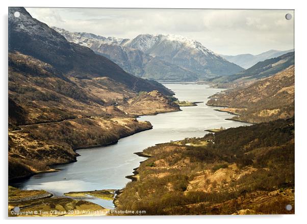 Loch Leven Landscape Scotland Acrylic by Tim O'Brien