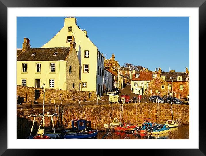 Crail Harbour Framed Mounted Print by carolyn stewart