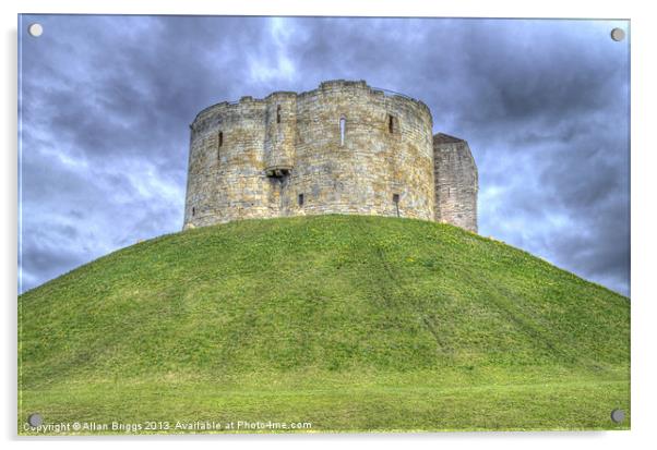 Cliffords Tower York Acrylic by Allan Briggs