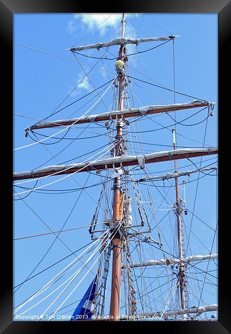Rigging of Tall Ship Framed Print by Tim O'Brien