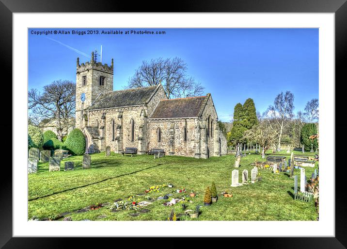St Oswalds Church, Collingham Framed Mounted Print by Allan Briggs
