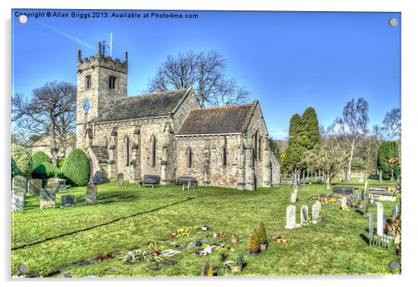 St Oswalds Church, Collingham Acrylic by Allan Briggs