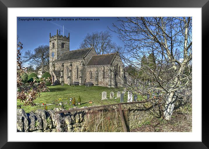 St Oswalds Church, Collingham Framed Mounted Print by Allan Briggs