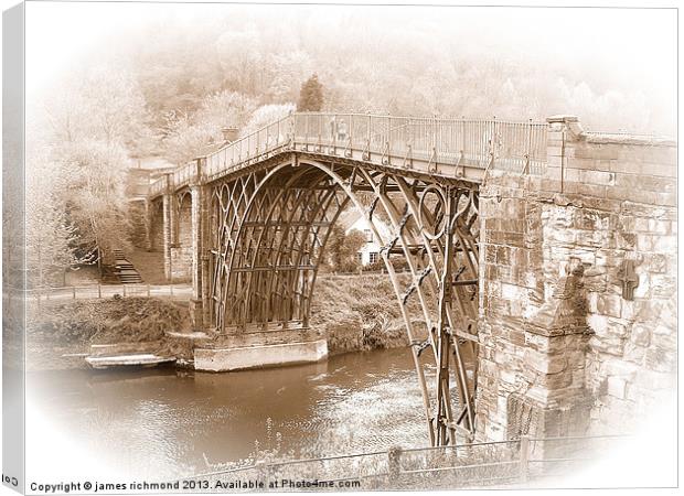The Iron Bridge at Ironbridge Canvas Print by james richmond