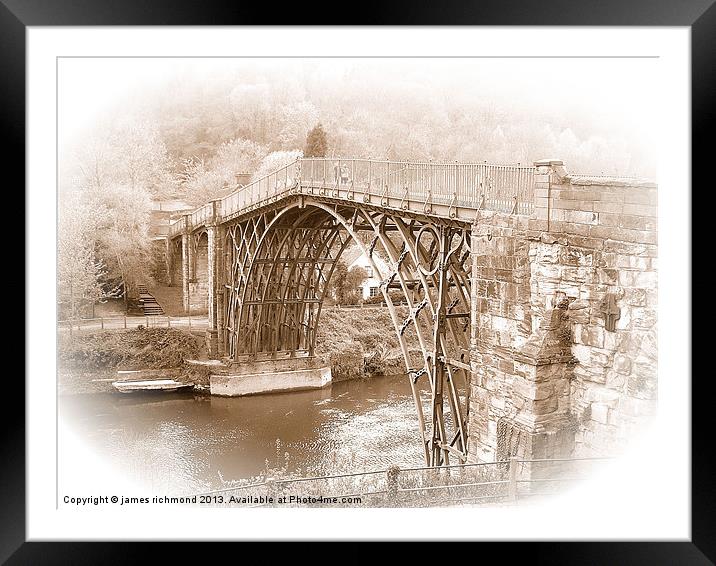 The Iron Bridge at Ironbridge Framed Mounted Print by james richmond