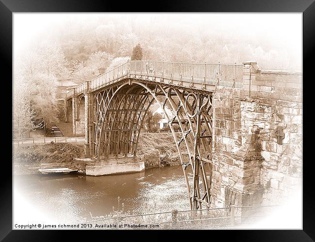 The Iron Bridge at Ironbridge Framed Print by james richmond