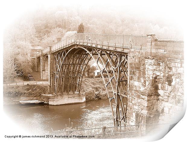The Iron Bridge at Ironbridge Print by james richmond