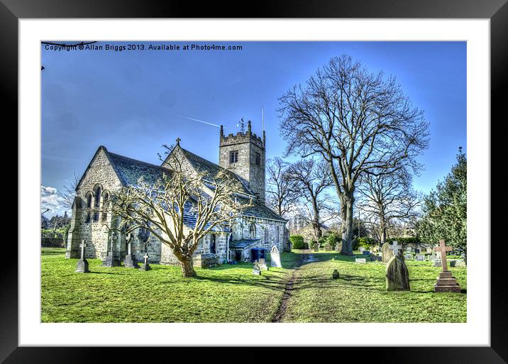St Oswald,s Church, Collingham Framed Mounted Print by Allan Briggs