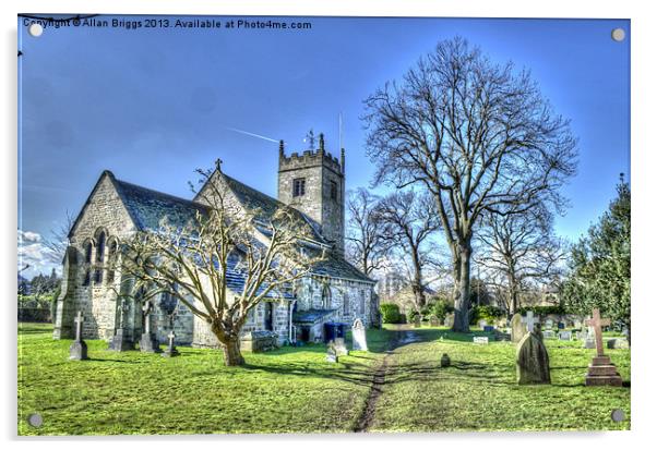 St Oswald,s Church, Collingham Acrylic by Allan Briggs