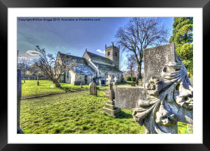 St Oswalds Church, Collingham Framed Mounted Print by Allan Briggs