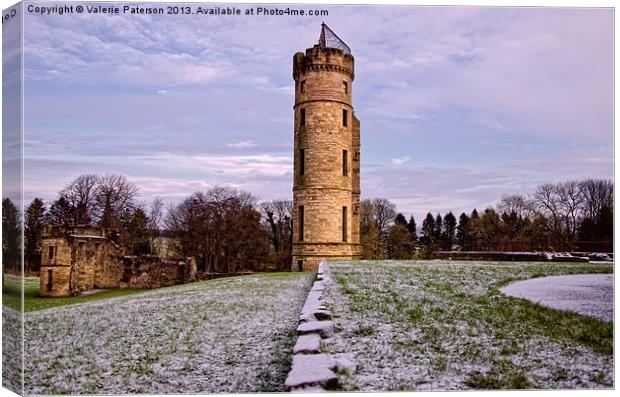 Eglinton Tower in Winter Canvas Print by Valerie Paterson