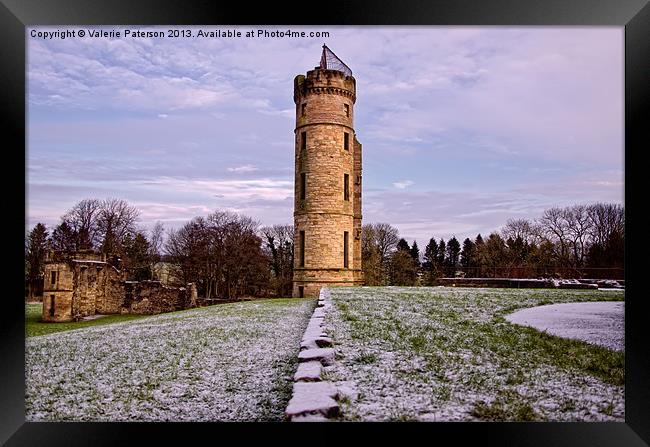 Eglinton Tower in Winter Framed Print by Valerie Paterson