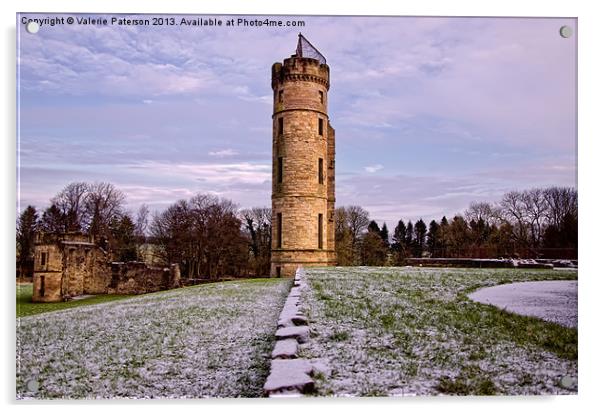 Eglinton Tower in Winter Acrylic by Valerie Paterson