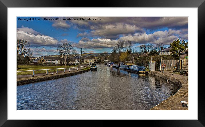 Leeds and Liverpool Canal at Bingley Framed Mounted Print by Trevor Kersley RIP