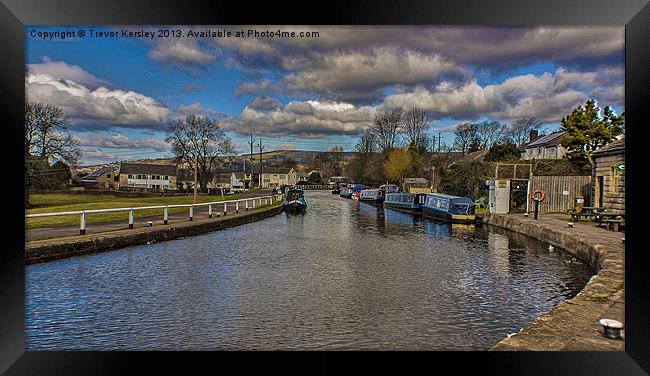 Leeds and Liverpool Canal at Bingley Framed Print by Trevor Kersley RIP