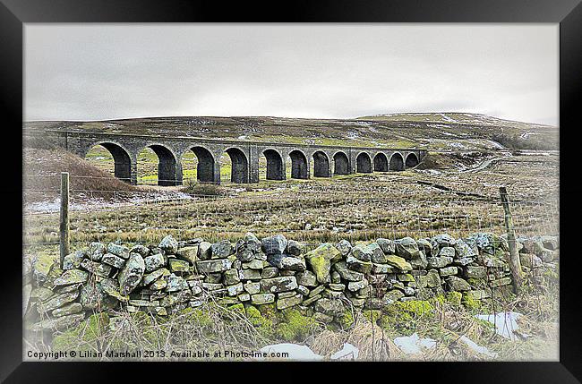Dandrymire Viaduct. Framed Print by Lilian Marshall