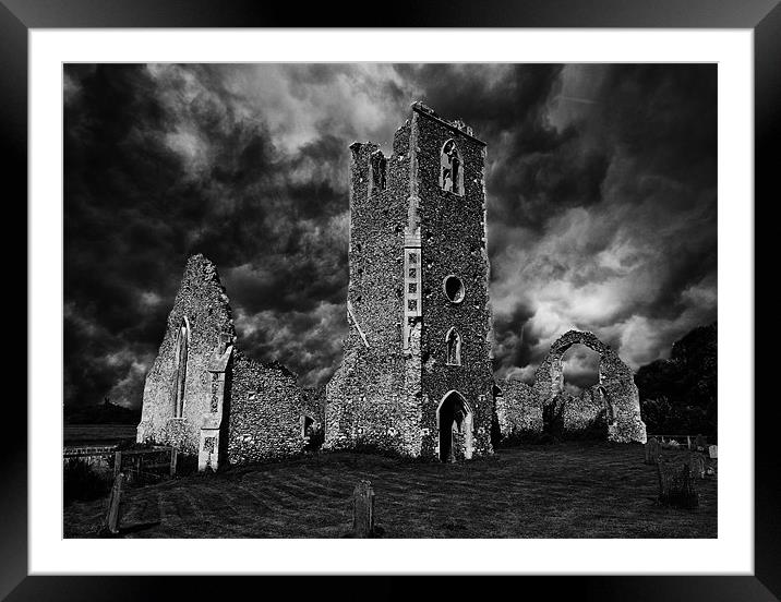 Storm over Ruins Framed Mounted Print by Brooks Photography