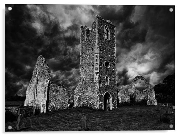 Storm over Ruins Acrylic by Brooks Photography