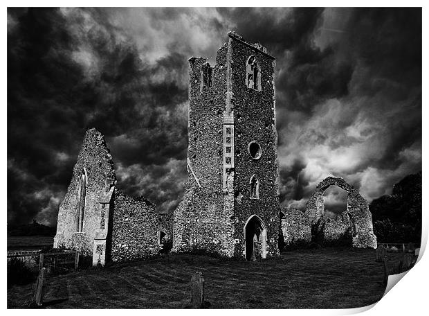 Storm over Ruins Print by Brooks Photography