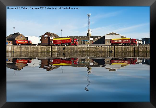 Industrial Reflection Framed Print by Valerie Paterson