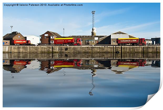 Industrial Reflection Print by Valerie Paterson