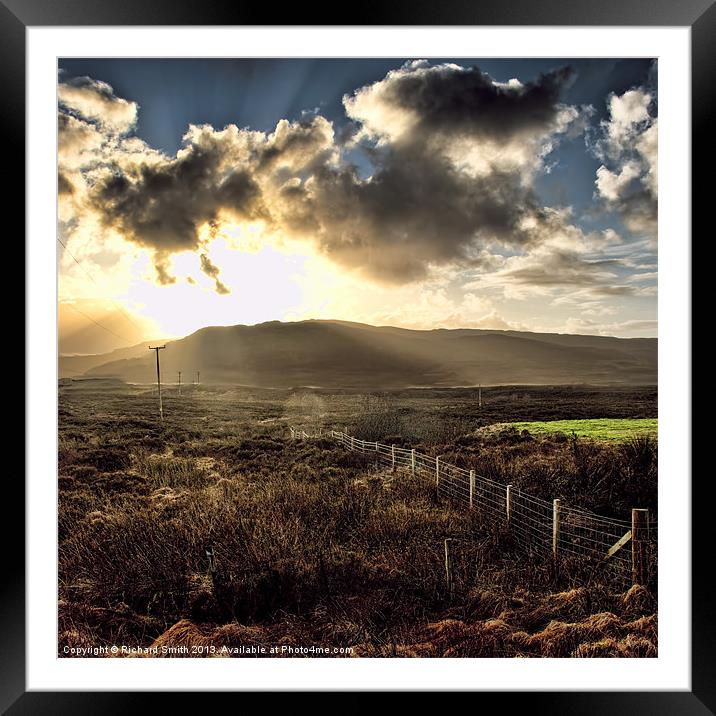 Shooting into the sun Framed Mounted Print by Richard Smith