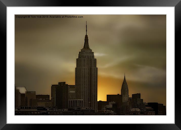 WAKE UP NEW YORK Framed Mounted Print by Tom York