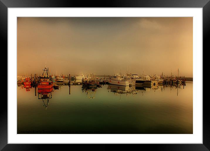 Boats At Poole Harbour Framed Mounted Print by kelly Draper