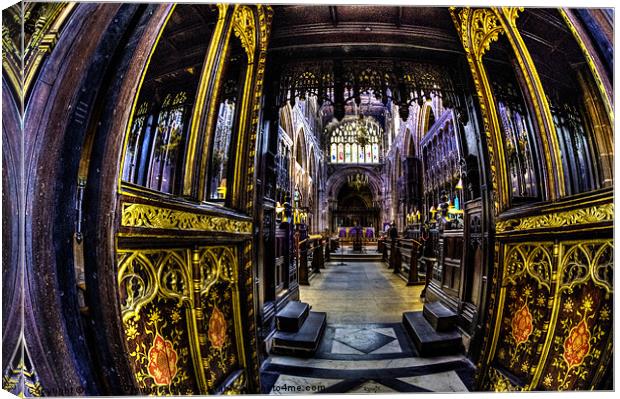 The Quire Manchester Cathedral Canvas Print by Sandra Pledger