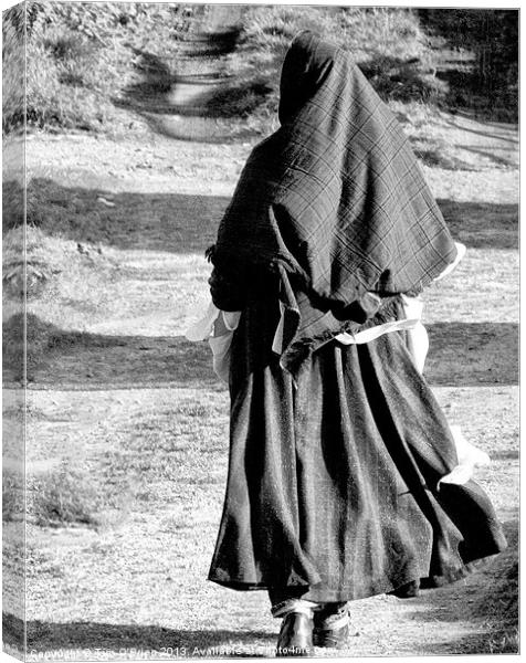 Woman Walking Traditional Dress Canvas Print by Tim O'Brien