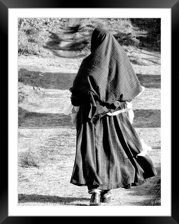 Woman Walking Traditional Dress Framed Mounted Print by Tim O'Brien