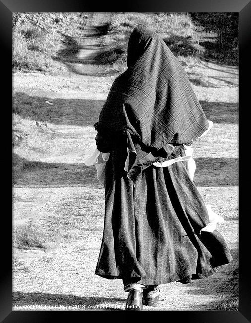 Woman Walking Traditional Dress Framed Print by Tim O'Brien