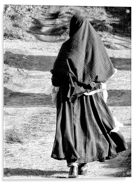 Woman Walking Traditional Dress Acrylic by Tim O'Brien