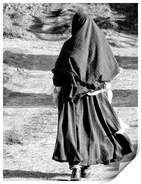 Woman Walking Traditional Dress Print by Tim O'Brien
