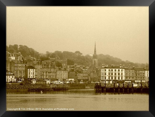 Rothesay Town in Sepia Framed Print by Tim O'Brien